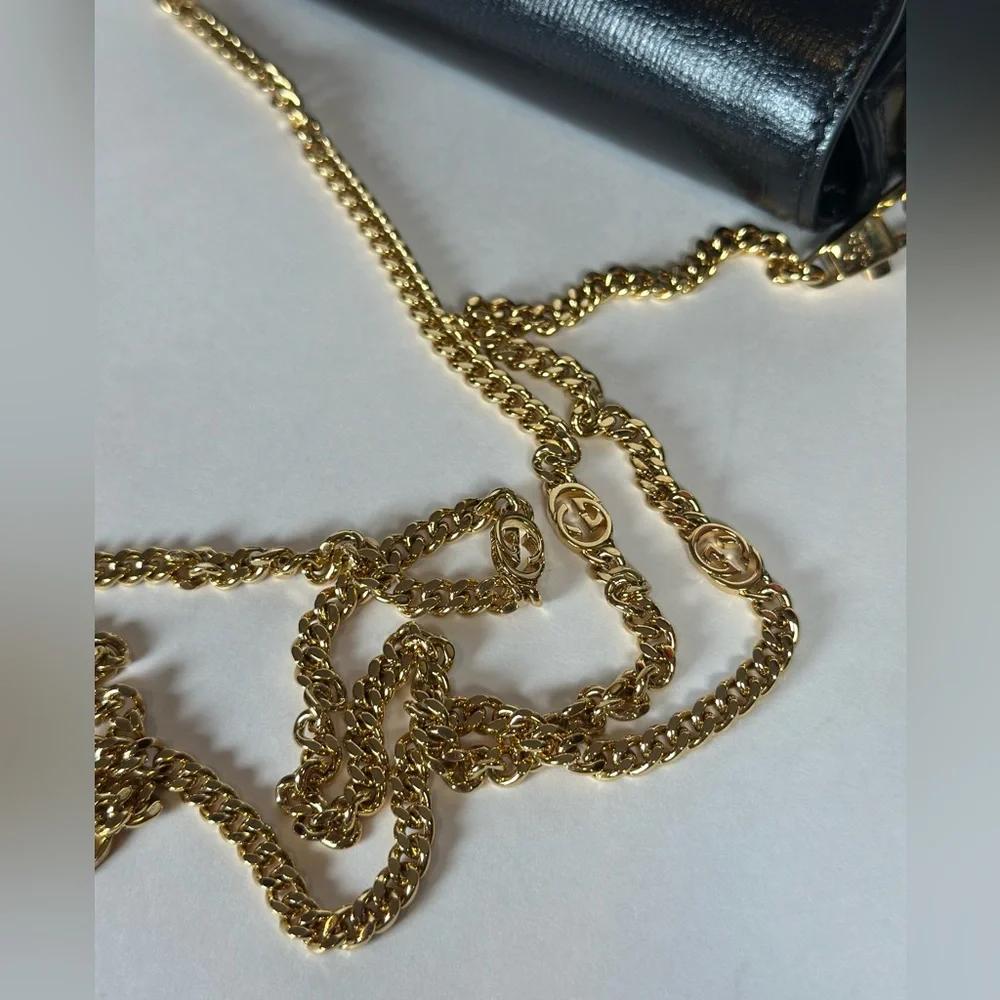Gucci Horsebit 1955 Nano Crossbody Bag in Black with Gold Hardware